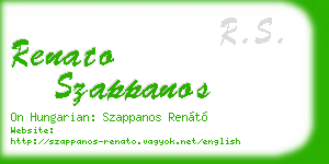 renato szappanos business card